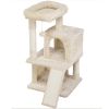 36" Cat Tree with Condo and Scratching Post Tower Kitten Activity Plush Play House Cat Nest