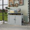 Litter Box Enclosure, Cat Litter Box Furniture with Hidden Plug, 2 Doors,Indoor Cat Washroom Storage Bench Side Table Cat House, Large Wooden Enclused