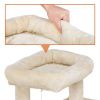 36" Cat Tree with Condo and Scratching Post Tower Kitten Activity Plush Play House Cat Nest
