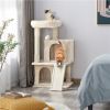 36" Cat Tree with Condo and Scratching Post Tower Kitten Activity Plush Play House Cat Nest