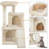36" Cat Tree with Condo and Scratching Post Tower Kitten Activity Plush Play House Cat Nest